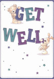 Radiating cheerful optimism and warmth, this get well card captures the spirit of Muswell Hill with two animated companions-a cuddly teddy bear and a lively puppy-each balancing the large, colourful letters of 'Get Well' with infectious enthusiasm. Shades of rich indigo and cool teal give the text an inviting energy, while soft cream surrounds create a calming, peaceful atmosphere, reminiscent of the tranquil corners in Muswell Hill's gardens. Stars in hues of blue and purple gleam across the card, twinkling like the evening lights along Broadway. The lovingly detailed fur on both figures invites a sense of comfort and touch, echoing the feeling of receiving a soft, fragrant bouquet from someone who cares. This card brings more than a simple message; it offers genuine reassurance and heartfelt kindness, making it the perfect companion to a get well arrangement delivered locally-a true emotional salve for anyone on the mend.