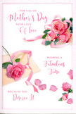 This Mother's Day card appears like a soft, floral daydream laid out on a white canvas, perfectly suited to the calm charm of Muswell Hill. At its heart, groups of pink roses-ranging from pale blush to fuller, richer rose-are arranged in a loose, airy style, echoing the look of garden roses freshly cut from a front garden near Fortis Green. The flowers are rendered with great care: layered petals unfurl in generous spirals, and the shading gives each bloom a velvety depth, as if they could release a gentle fragrance at any moment. Around the main clusters, petals have drifted free and now rest lightly across the page, creating a scattered, romantic effect like the trail left on a table after arranging a bouquet by hand. A soft pastel ribbon winds through the central bouquet, its subtle sheen and gentle curves suggesting smooth satin, mirroring the easy grace of a well-crafted bow from a local Muswell Hill florist. The muted green of small leaves punctuates the pinks, adding freshness and a sense of natural balance. Flowing script in elegant, looping calligraphy carries a loving Mother's Day message, the letters dancing around the roses as if spoken quietly over tea in a cosy home overlooking Alexandra Palace. The lighting across the card is tender and even, with no harsh shadows-just a peaceful glow that amplifies the soothing colours and affectionate tone. Altogether, the image expresses gratitude, admiration, and gentleness, like placing a bouquet and a handwritten note side by side on a kitchen table on a bright spring morning.
